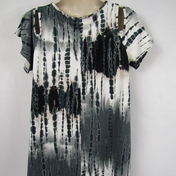 Perfect Peach | Women's | Large | Tye Dye | Black & White | Blouse - Picture 3 of 4